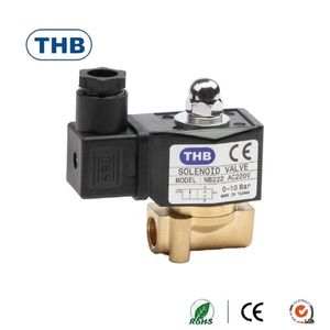 วาล์วนิวเมติกโซลินอยด์อลูมิเนียมอัลลอยด์ 2 ทาง 2 พอร์ต ขนาด 1/4 นิ้ว ยี่ห้อ THB Brass - Product Image 2