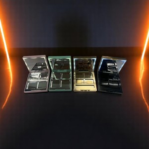 Palette compacte de fards à paupières et de poudres en vrac en plastique ABS avec lumière LED, légère, couleur personnalisée, forme carrée HY50 - Product Image 5