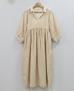 Vestido Midi Bohemio, Elegante, Ecológico, Transpirable, para Mujer, Primavera, Verano, Otoño, Cintura Natural, Manga 3/4, Estampado Floral, 100% Natural - Product Image 1