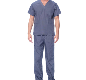 Conjuntos de Uniformes Quirúrgicos de Algodón Tejido de Manga Corta para Mujer, Color Negro, con Detección de Agujas, para Uso Hospitalario - Product Image 3