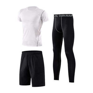 New Design Men's Gym Compression <b>Tracksuit</b> Pants Gym Wear Sport Shirts Sportswear Sets for Men Quick Dry Shirts - Product Image 2