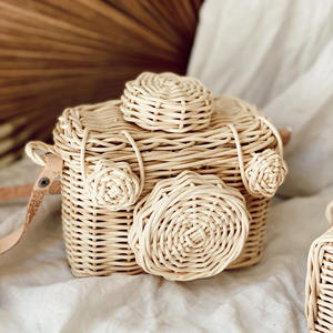 กระเป๋าถือเด็กทรงกล้องถ่ายรูปขายดี คุณภาพเยี่ยม ทำจากหวายธรรมชาติ กระเป๋าเด็ก - Product Image 4