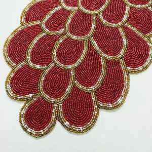 Elegante Camino de Mesa Bordado con Cuentas para Banquetes de Boda, Exquisito Camino de Mesa con Cuentas para Decoración de Comedor - Product Image 6