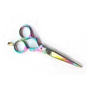 Tijeras de Peluquería Profesionales Duraderas de Acero Inoxidable 4Cr13 con Punta Afilada para Diestros, Mango Largo, 28 Dientes, Rojas, Red Hair Salon S Network - Product Image 4