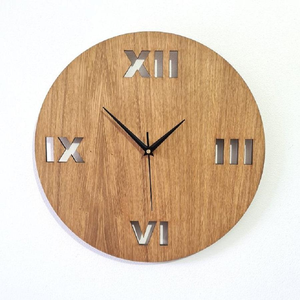 Horloge murale carrée rustique en bois, style Art Déco ferme, design portrait antique, mouvement silencieux à quartz, décoration intérieure pour salon - Product Image 1