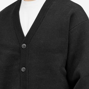 Cardigan pour homme à col en V avec imprimé flocon de neige et renne, pull tricoté à manches longues, vêtement d'hiver, cardigan noir pour homme - Product Image 5