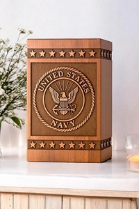 Handcrafted Rosewood Eco-Friendly Durable American Style <b>Memorial</b> Urn <b>Box</b> for Cremation Ashes (200/220 Cubic Inch) - Product Image 1