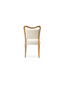 Silla de Comedor Moderna Tapizada con Asiento y Respaldo de Lino, Patas de Madera, Diseño Escandinavo, Muebles para el Hogar - Product Image 4