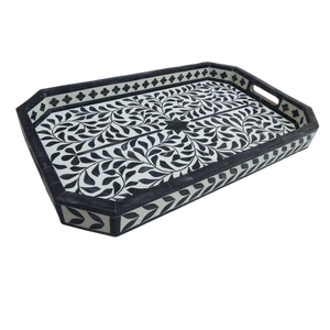 Elegant Bone Inlay Mother of Pearl Eco-Friendly Modern Luxury Dessert & <b>Chocolate</b> Serving Tray for Ramadan Wedding at Low Price - Product Image 3