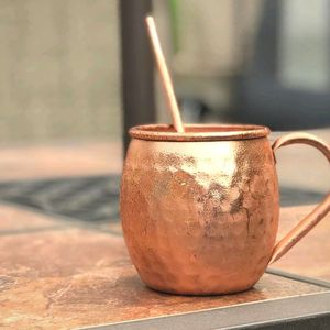 Juego de tazas de cobre para bebidas, tazas con efecto cascada oculto, reutilizables, premium, para servir cócteles, duraderas, de colección. - Product Image 4