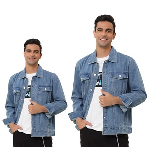 Veste en jean d'hiver pour homme, boutonnée sur le devant, 100% coton, coupe-vent, respirante, vêtements de travail décontractés, logo personnalisé OEM - Product Image 5