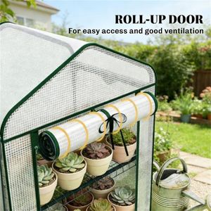 Mini serre blanche pour plantes, support pour jardin, pour la culture de légumes et de fleurs - Product Image 2