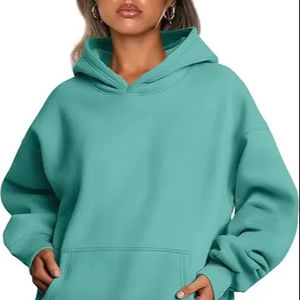 2026 <b>Men's</b> Oversized Pocket Front Printing Logo Drop Shoulder 100% Polyester Cotton Winter <b>Pullover</b> Hoodie 360gsm Streetwear - Product Image 1