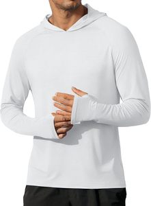 Sudadera con Capucha para Hombre, Tendencia 2026, Manga Larga, Estilo Raglán, Color Sólido, Secado Rápido, Tejido de Punto, Corte Regular, Informal, para Verano - Product Image 3