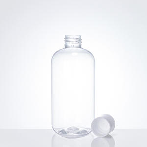 ขวดพลาสติก PET ใสทรงบอสตัน ขนาด 8 ออนซ์ คอขวดขนาด 24-410 - Product Image 1
