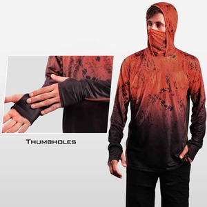 Camiseta Deportiva con Capucha para Pesca, Personalizable con Logotipo, Unisex, Impermeable, UPF 50, Antibacteriana, de Secado Rápido, Transpirable, Tallas Grandes - Product Image 3