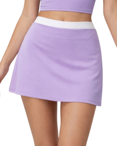 Customized Lavender Women's Two-Piece <b>Skirt</b> Set - Breathable Crop Tank Top and High-Waist Mini <b>Skirt</b> Casual Summer Activewear - Product Image 6