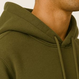 Sweat-shirts d'hiver personnalisés pour hommes en polyester/coton avec logo sur mesure, doublure polaire, poches, couleur unie, service OEM/ODM - Product Image 6