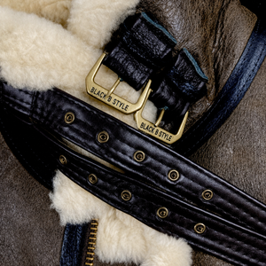 Custom <b>Men's</b> Genuine Sheepskin <b>Shearling</b> Winter Leather <b>Jacket</b> Sherpa Fur Lined Eco-Friendly Windproof Cozy Casual Zipper - Product Image 6