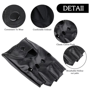 Women's Fashionable Leather Eco-Friendly Quick Dry <b>Pole</b> <b>Dance</b> Gloves with Mighty Grip for All-Season Performance - Product Image 6