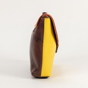 Sac de messager patchwork à imprimé animal en cuir de vachette véritable de grande capacité, nouveau motif spécial de couleur maltée en cuir véritable - Product Image 6