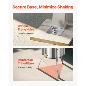 Estrattore di Miele Manuale a 4/8 Telai con Coperchio Trasparente, Tamburo in Acciaio Inossidabile, Ingranaggio Rotante e Funzione di Regolazione Altezza per Fattoria - Product Image 4