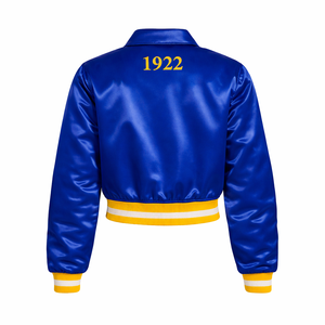 เสื้อแจ็คเก็ต Sigma Gamma Rho SGRHO สีน้ำเงินรอยัล 100% โพลีเอสเตอร์ ปักลายตราสัญลักษณ์ กันน้ำ กันลม สำหรับชมรมนักศึกษากรีก - Product Image 5