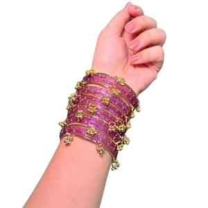 Quality Women's Kashmiri Chudiyan <b>Bangles</b> With Beautiful Hanging Custom Made Traditional Churian <b>Set</b> Women Small changes o - Product Image 1