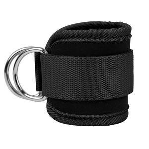 Sangles de cheville professionnelles en gros avec double anneau en D pour exercices à la poulie, équipement d'haltérophilie personnalisable - Product Image 1
