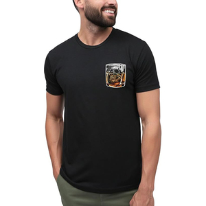 เสื้อยืดสีดำลายกราฟิกโครงกระดูกนีออนละลายลายกาแล็กซี่แขนสั้นคอกลม - Product Image 5