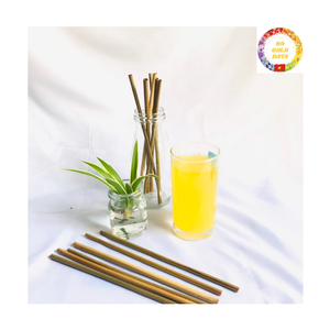 Pailles à boire naturelles en herbe |   Matériel organique compostable |   Approvisionnement en gros |   Pour pique-nique, fête, utilisation estivale - Product Image 2