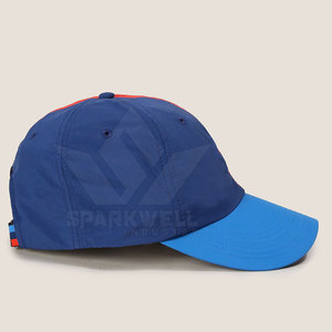 หมวกเบสบอล SPARKWELL INDUSTRY สีน้ำเงินแดง แบบ 7 แผง ทรงพอดีศีรษะ สำหรับทุกเพศ สวมใส่สบาย ระบายอากาศได้ดี และกันน้ำ ผลิตจากผ้าแคนวาส เหมาะสำหรับทุกฤดูกาล - Product Image 4
