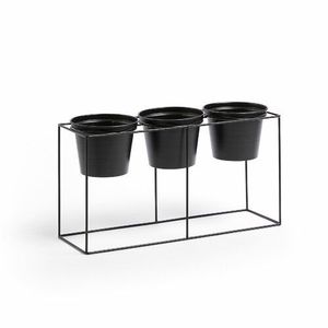Support en bois décoratif avec jardinière galvanisée et revêtement anti-rouille pour une utilisation en intérieur, en extérieur, dans le jardin, sur le balcon - Product Image 3
