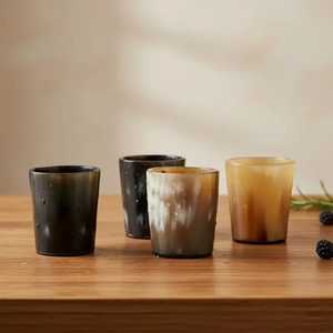 Chope à bière en corne de vache, design moderne et luxueux, écologique, passe au lave-vaisselle, légère, idéale pour les fêtes - Product Image 3