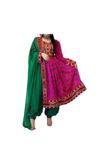 Vestido bordado a mano para mujer, vestido tradicional Afghani, estilo Pashtun Afghani, hecho a mano - Product Image 5