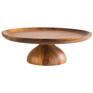Support à gâteau en bois artisanal moderne, en bois d'acacia naturel, écologique, de haute qualité, résistant au lave-vaisselle, pour mariages - Product Image 4