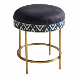 Tabouret classique bleu en os incrusté, motif floral, table d'appoint ronde pour salon, décoration intérieure, vente en gros, fabricant sur mesure - Product Image 6