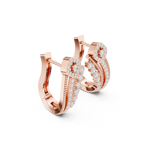 14K Yellow Gold Round Lab-Grown Diamond Earrings for Women Anniversary Gift Earring New Grown Diamond - Product Image 4