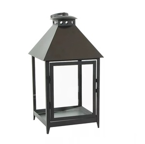 Gray Color Eco-Friendly Classic Portable Centerpiece Durable Metal &Glass <b>Lantern</b> With Gray Finish <b>Candle</b> <b>Lantern</b> for Outdoor - Product Image 1
