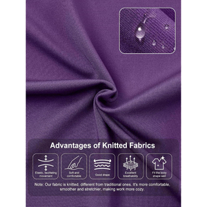 Nuevo Conjunto de Uniforme Médico Personalizado para Mujer, Color Morado, Top con Cuello en V, Pantalones Jogger, Uniforme de Hospital, Algodón y Poliéster, Tejido de Punto - Product Image 4