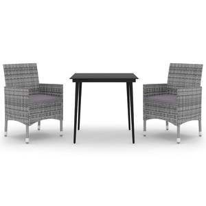 Conjunto de Comedor para Jardín de 9.8 Metros Cuadrados en Ratán Sintético Gris con Capacidad para Muchos Asientos - Product Image 2