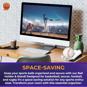 Support mural compact en résine pour balles de baseball et de cricket - Durable, plusieurs couleurs - Product Image 3