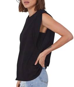 Camisetas de Mujer sin Mangas, Cuello Redondo, Tejidas a Mano, 100% Algodón, Secado Rápido, Casuales, Ligeras y Lisas - Product Image 4