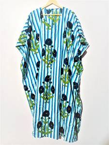 Robe Kaftan Élégante en Coton Pur et Dentelle Lavable pour Femme, Imprimé Floral Vintage, Respirante, Coupe Évasée Oversize pour l'Été - Product Image 2