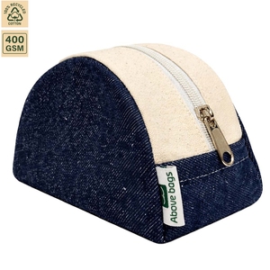 Pochette de maquillage en denim 400 GSM, trousse de maquillage de voyage 15x11x8 cm, logo personnalisé, vente en gros, OEM, marque privée, commande en gros, modèle SS247B - Product Image 2