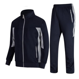 Trajes deportivos personalizados de fábrica para hombre, de 2 piezas, con sudadera con capucha y cremallera, pantalones joggers, conjuntos deportivos casuales. - Product Image 1