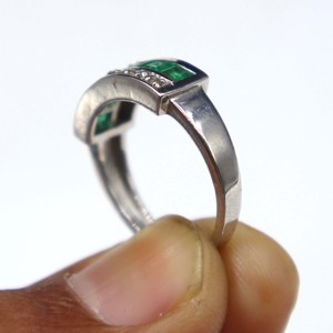 <b>Emerald</b> with Diamond Cut Gemstone <b>Ring</b> 925 Sterling <b>Silver</b> <b>Ring</b> Wholesale Natural <b>Emerald</b> Stone <b>Silver</b> Gift <b>Ring</b> Jewelry - Product Image 4