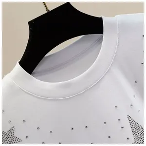 Camiseta de Hombre con Pedrería, Estilo Casual, Nuevo Diseño, Tallas para Adultos, Transpirable, Precio al por Mayor, Camiseta con Pedrería Hecha a Medida - Product Image 5