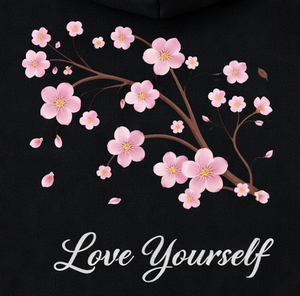 Sudadera con capucha negra con diseño inspirador de flores japonesas, sudadera unisex de algodón suave para mayor comodidad y estilo - Product Image 2