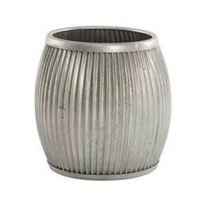 Modern <b>Square</b> Resin Planters Outdoor Garden Flower <b>Pots</b> Minimalist Design Gray Color Set of Three - Product Image 6